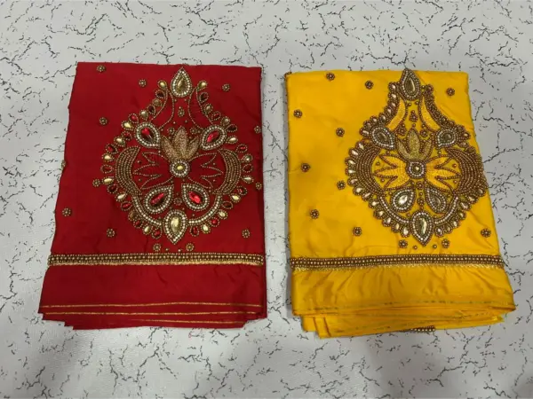 Elegant Muse: Designer Badam Beads Aari Embroidery Buti Blouse