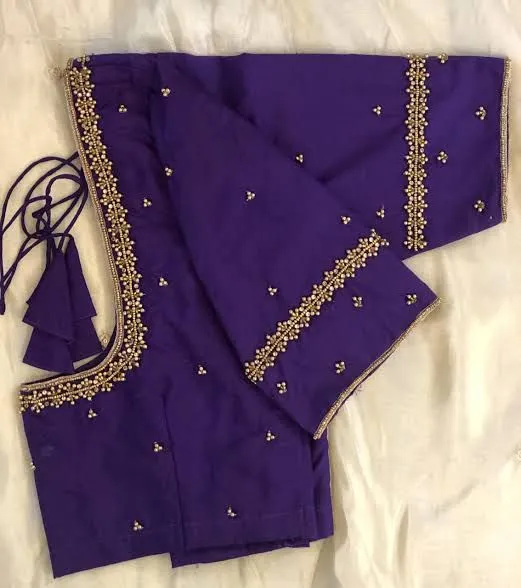 Elegant Purple Minimal Work Blouse Timeless Everyday Charm