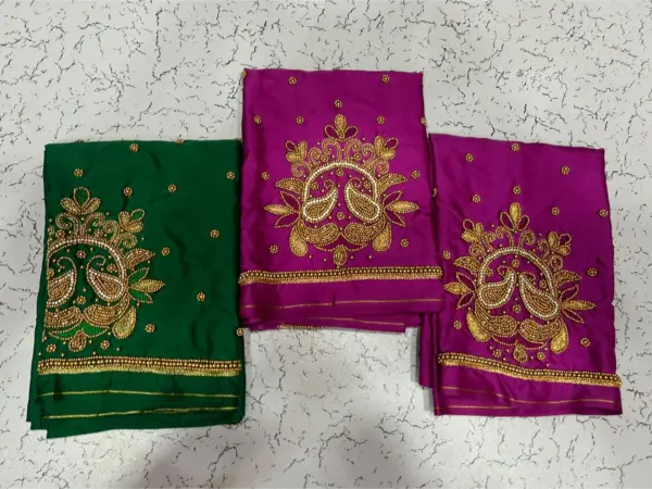 Elegant Rani Pink Aariwork Blouse Limited Time Offer