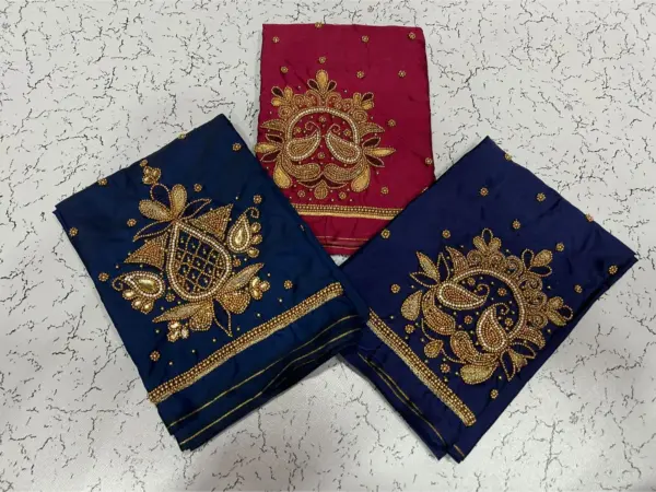 Elegant Rani Pink Aariwork Blouse Limited Time Offer