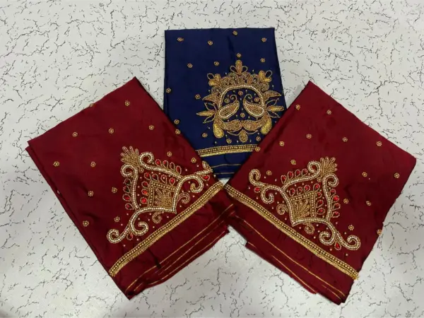 Elegant Rani Pink Aariwork Blouse Limited Time Offer