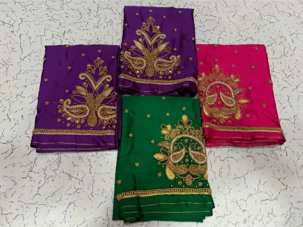 Elegant Rani Pink Aariwork Blouse Limited Time Offer