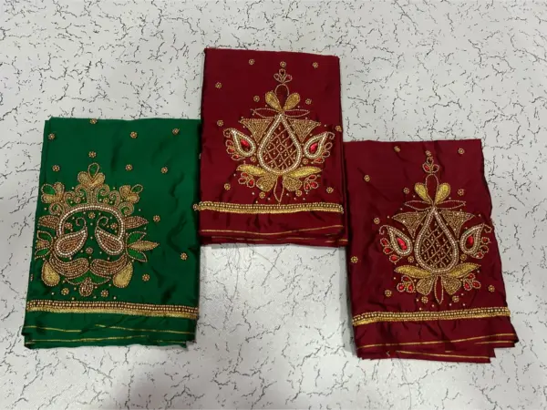 Elegant Rani Pink Aariwork Blouse Limited Time Offer