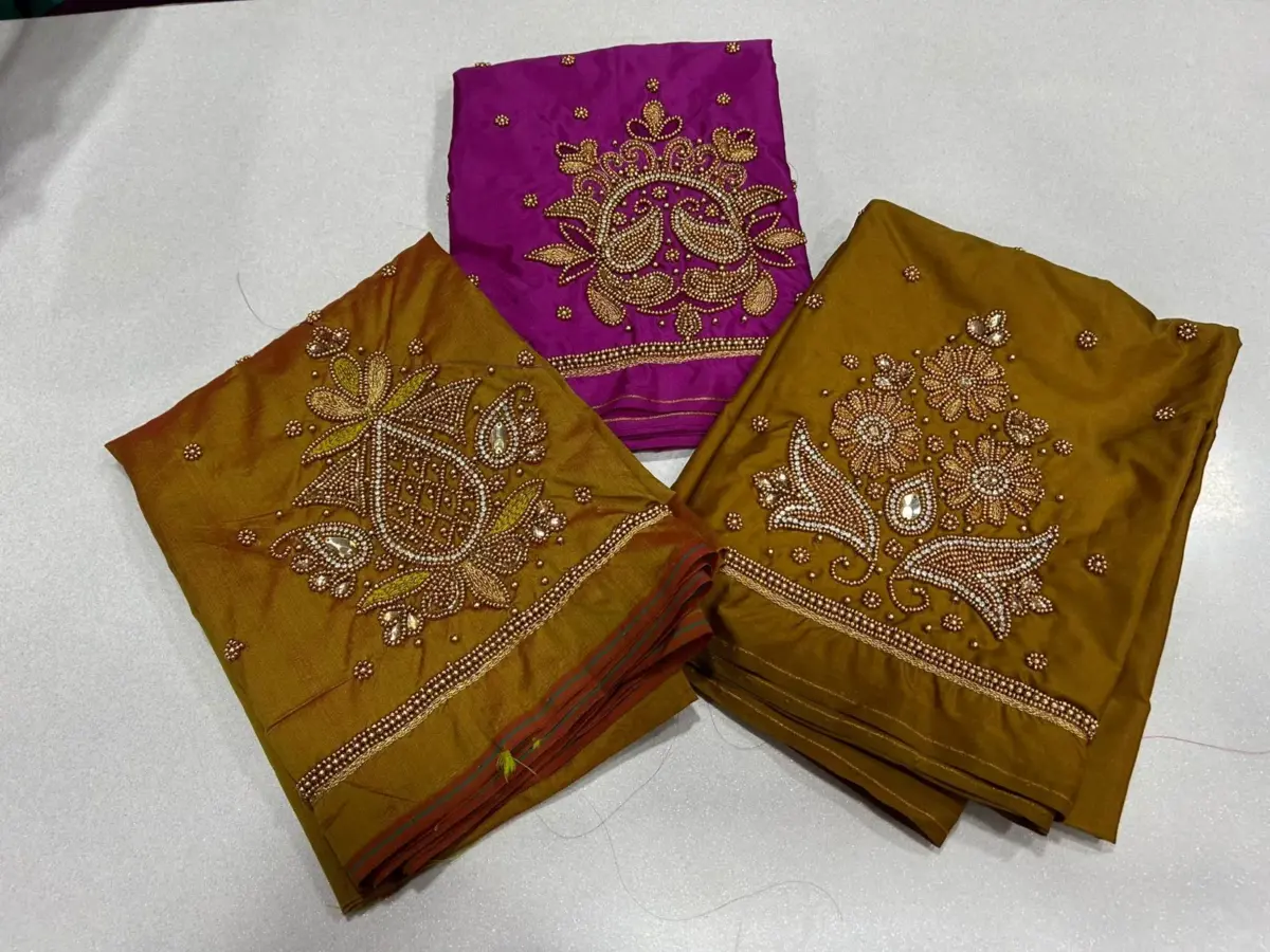 Exclusive Beads Aariwork Blouse  Multipurpose Custom Fit at Offer Price 3