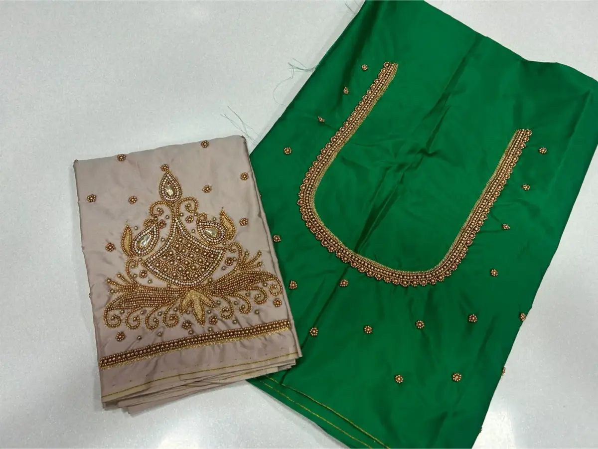 Exclusive Offer Beads Flower Maggam Work Blouse Elegant & Budget-Friendly