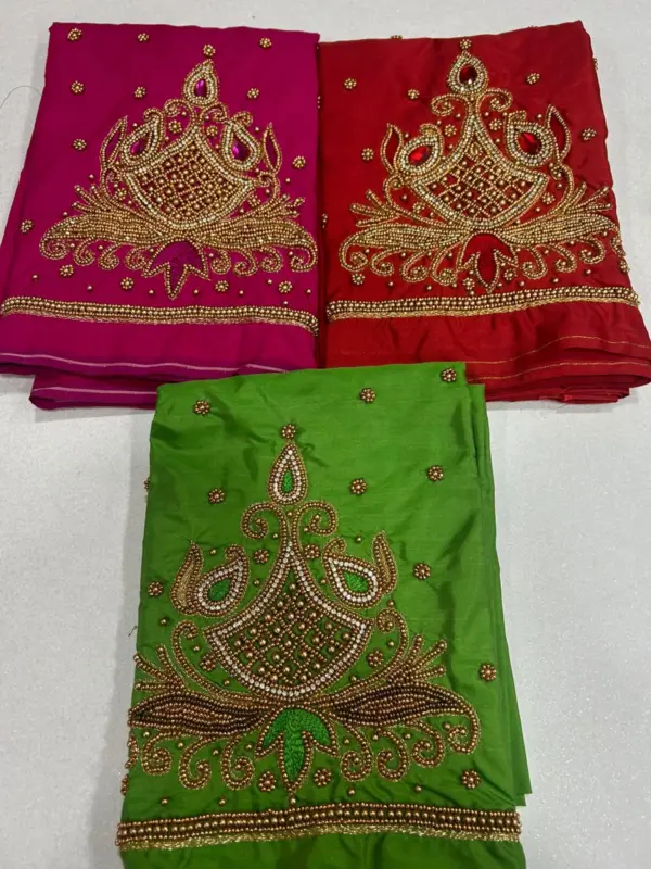 Exclusive Offer Beads Flower Maggam Work Blouse Elegant & Budget-Friendly