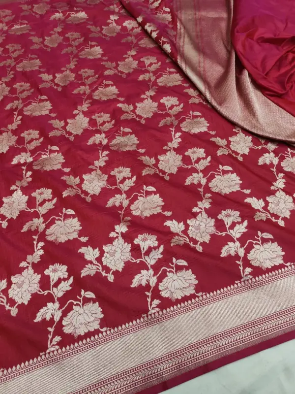 Exclusive Pure Banarasi Handloom Katan Silk Saree with Rich Golden Zari | Silk Mark Certified