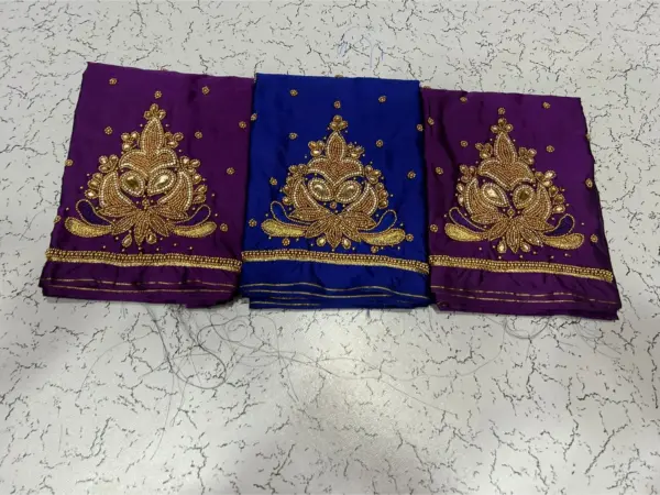 Glamorous Golden Aariwork Blouse Limited Time Partywear Offer