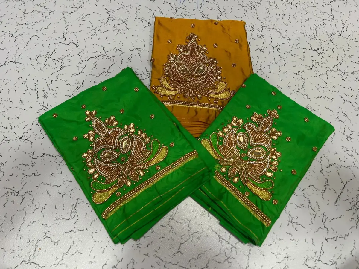 Glamorous Golden Aariwork Blouse  Limited Time Partywear Offer 13