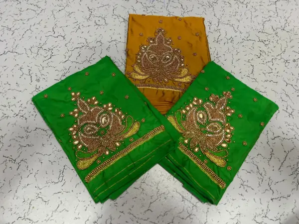 Glamorous Golden Aariwork Blouse Limited Time Partywear Offer