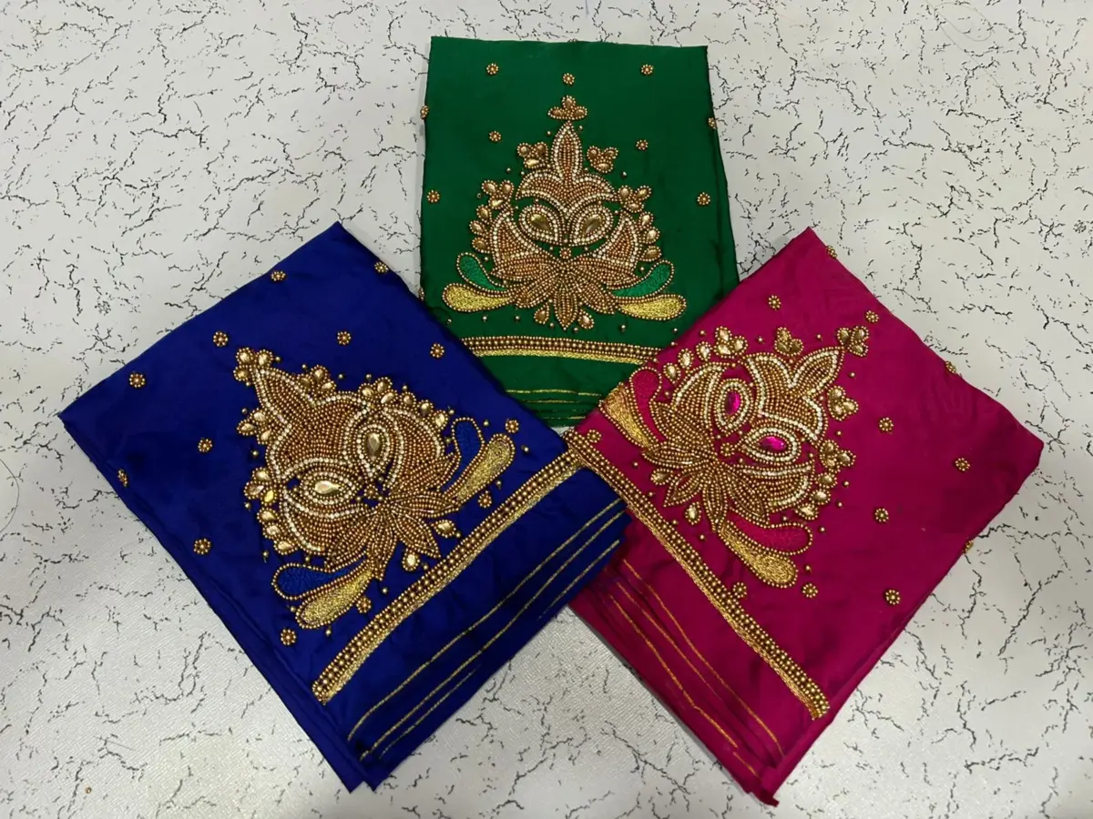 Glamorous Golden Aariwork Blouse  Limited Time Partywear Offer 2