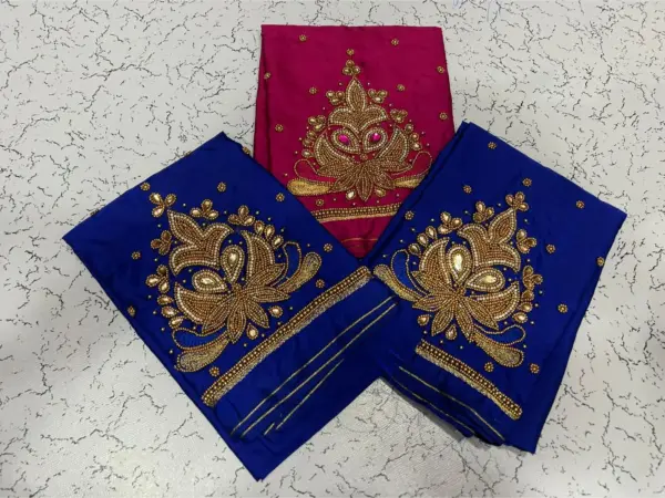 Glamorous Golden Aariwork Blouse Limited Time Partywear Offer