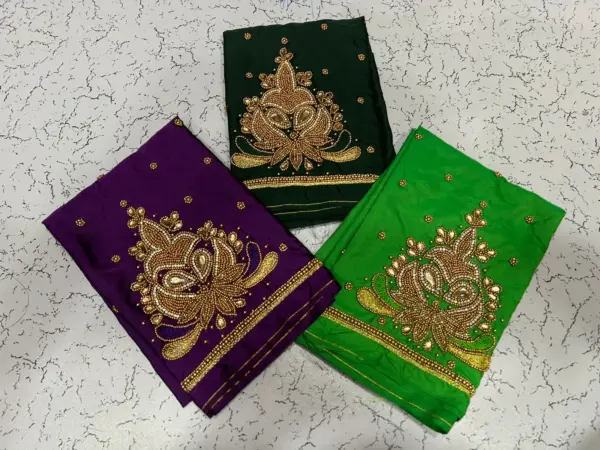 Glamorous Golden Aariwork Blouse Limited Time Partywear Offer