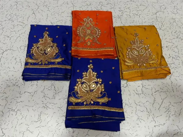 Glamorous Golden Aariwork Blouse Limited Time Partywear Offer