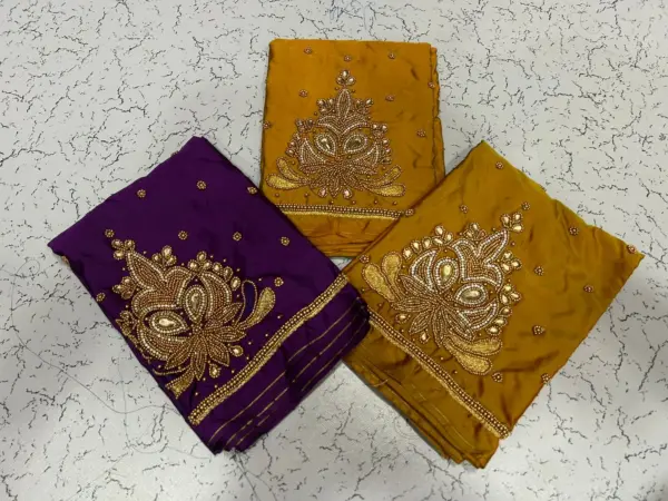 Glamorous Golden Aariwork Blouse Limited Time Partywear Offer