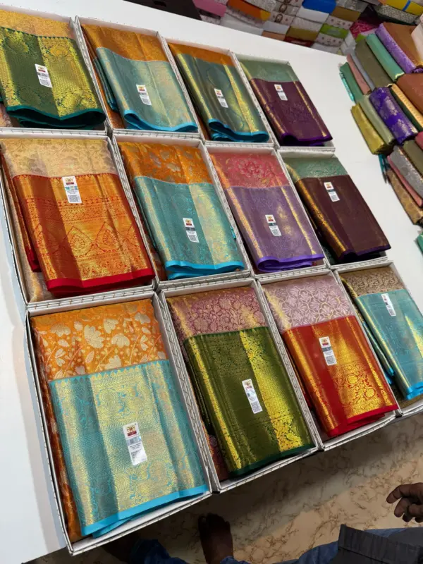 Golden Glow Pure Tissue Bridal Saree with Handloom Excellence