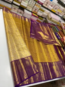 Golden Glow Pure Tissue Bridal Saree with Handloom Excellence 8
