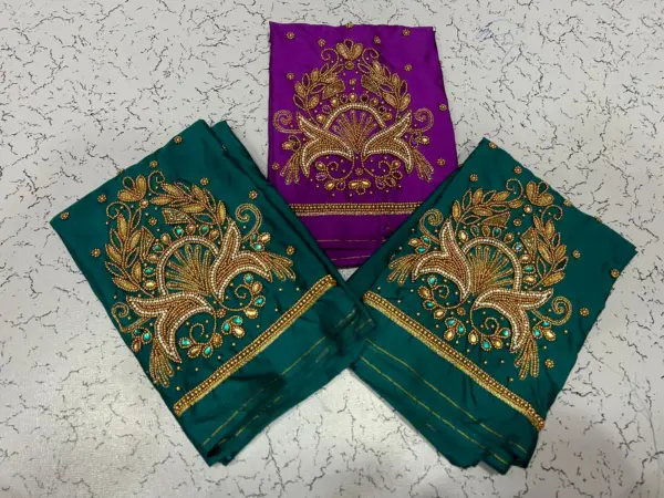 Grace in Every Thread: Pink Beads Aariwork Blouse – Special Offer!