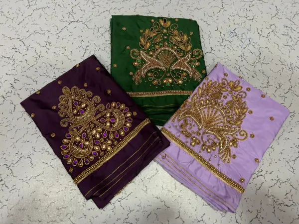 Grace in Every Thread: Pink Beads Aariwork Blouse – Special Offer!