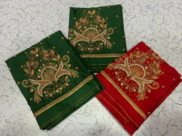 Grace in Every Thread: Pink Beads Aariwork Blouse – Special Offer!