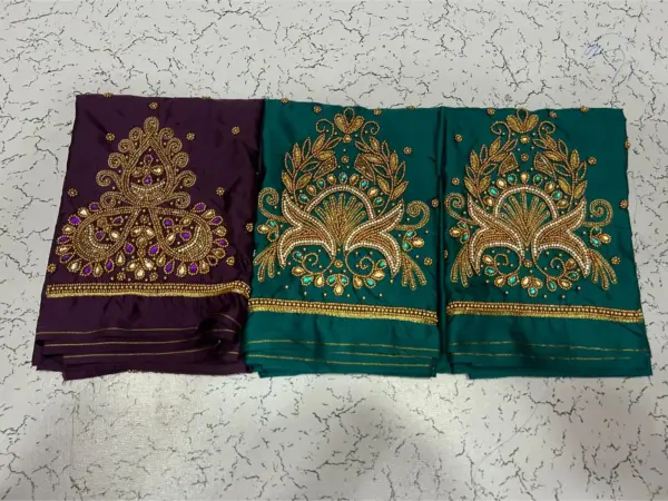 Grace in Every Thread: Pink Beads Aariwork Blouse – Special Offer!