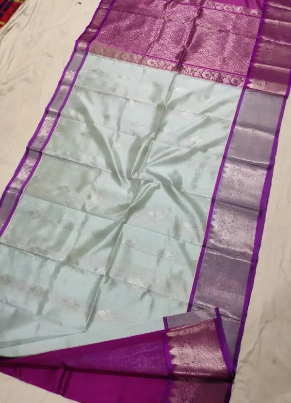 Grand Launch: Kuppadam Mangalagiri Handloom Pattu Sarees with Silver Zari Kanchi Borders & Contrast Pallu