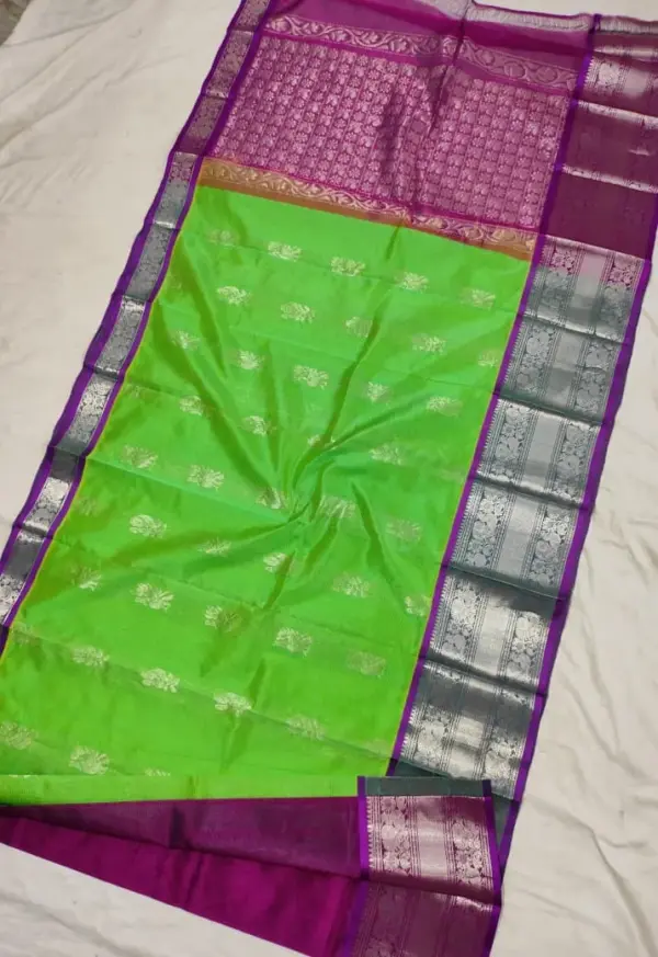 Grand Launch: Kuppadam Mangalagiri Handloom Pattu Sarees with Silver Zari Kanchi Borders & Contrast Pallu