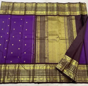 Luxury Kanchipuram Silk Saree with 1G+++ Pure Gold Zari  Authentic Silk Mark Certified 3
