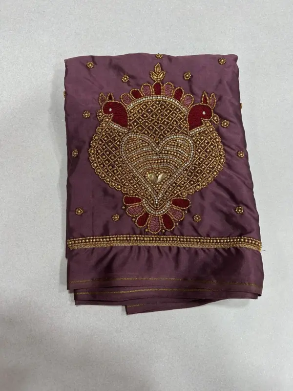 Majestic Double Peacock Aari Maggam Blouse Limited Time Offer