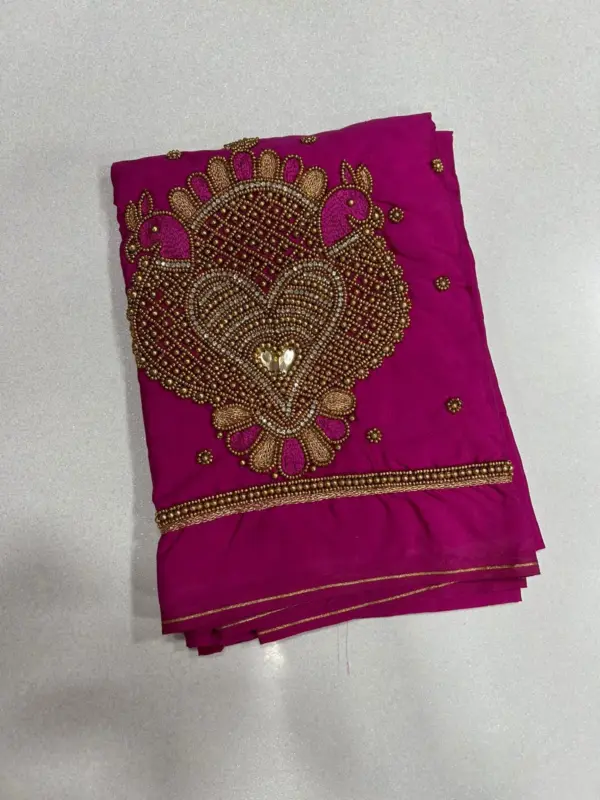 Majestic Double Peacock Aari Maggam Blouse Limited Time Offer