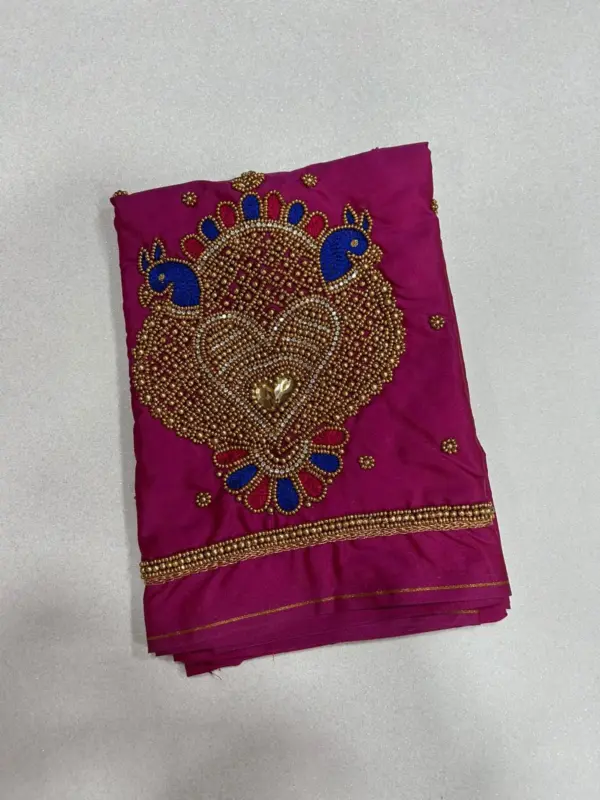 Majestic Double Peacock Aari Maggam Blouse Limited Time Offer