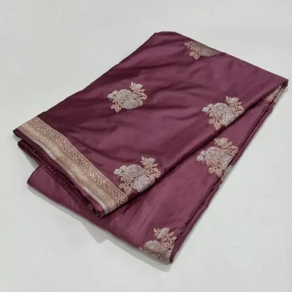 Premium Banarasee Musroo Silk Saree with Sona Roopa Weaving Flowy & Body Hugging Elegance