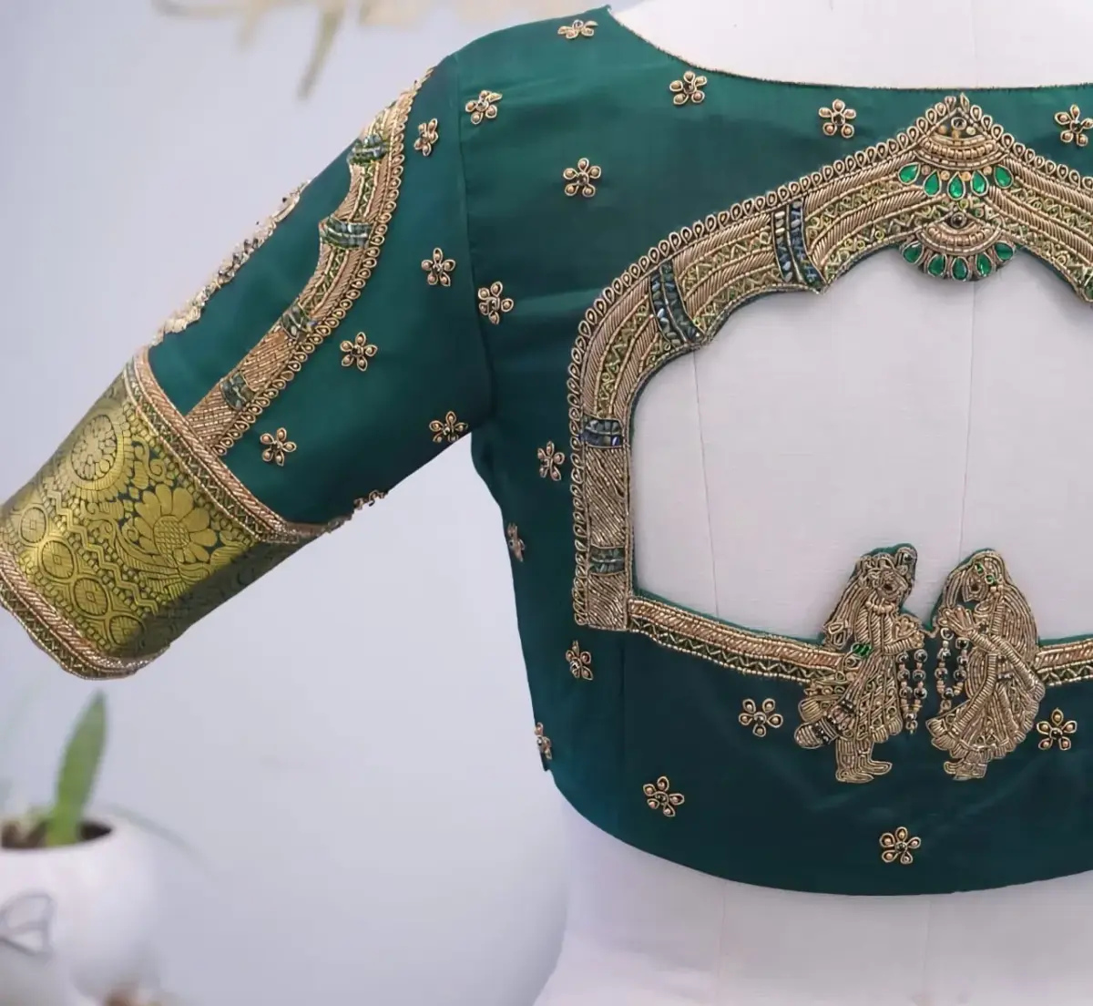 Regal Bridal Palki Maggam Work Blouse  A Royal Wedding Masterpiece 3
