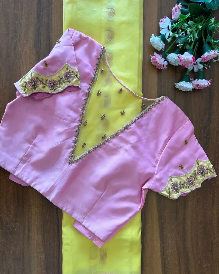 Soft Baby Pink Boat Neck Blouse – Everyday Elegance Redefined