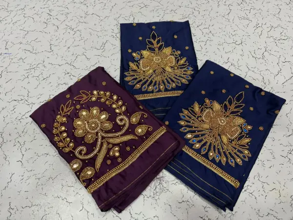 Sparkle in Style Navy Blue Designer Beads Blouse at Best Price!