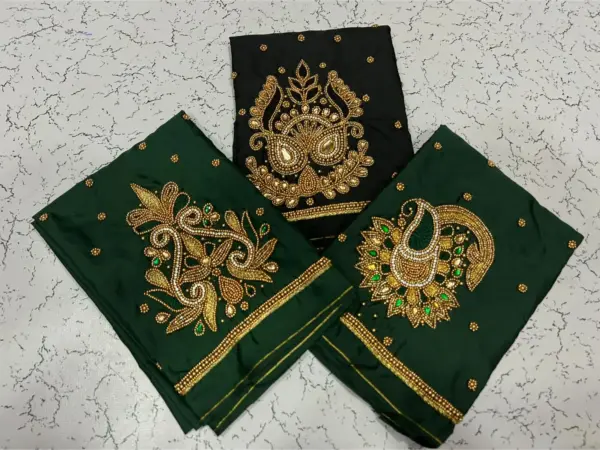 Sparkle in Style Navy Blue Designer Beads Blouse at Best Price!