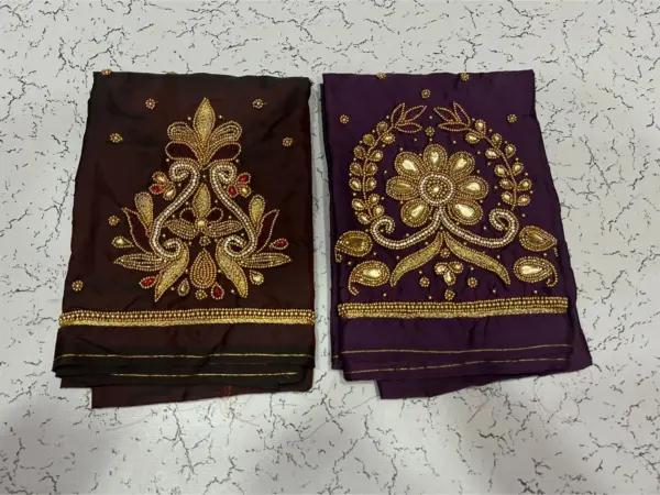 Sparkle in Style Navy Blue Designer Beads Blouse at Best Price!