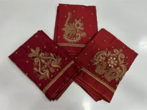 Stunning Red Beads Aari Work Blouse Festive Favorite on Exclusive 3