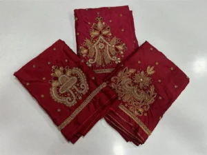 Stunning Red Beads Aari Work Blouse Festive Favorite on Exclusive 4