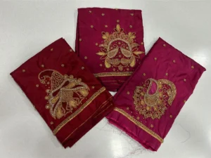 Stunning Red Beads Aari Work Blouse Festive Favorite on Exclusive 5