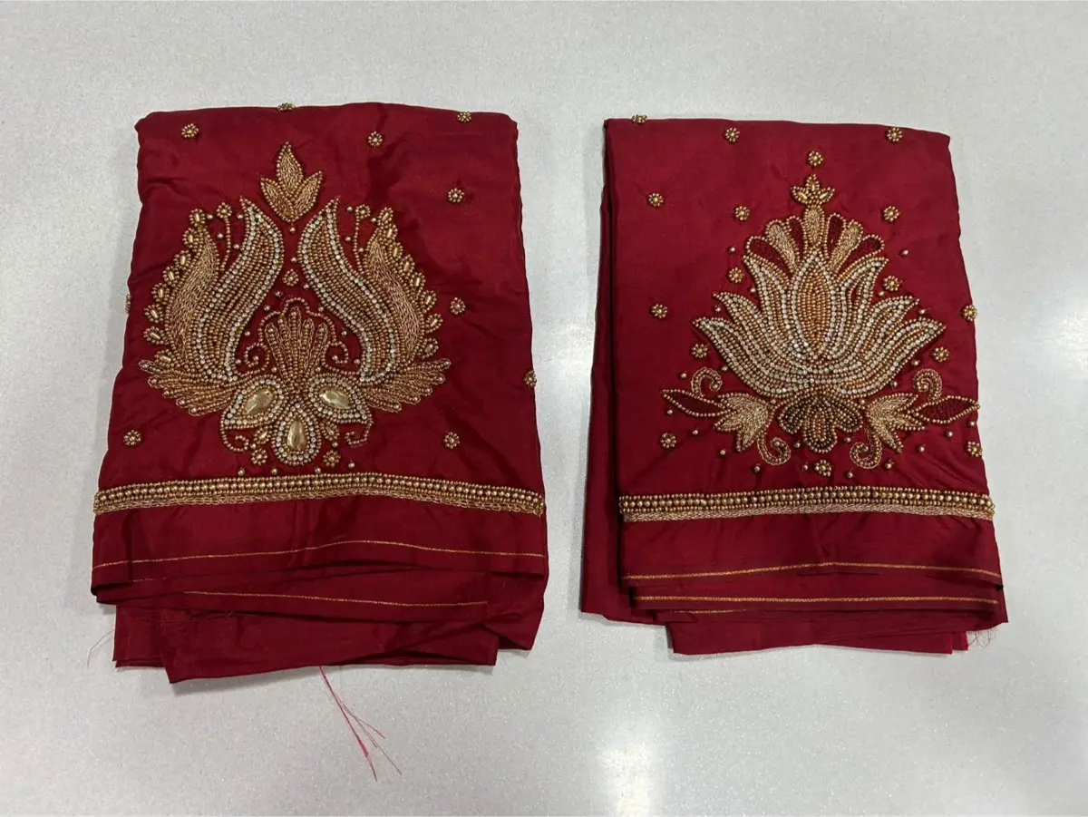 Stunning Red Beads Aari Work Blouse  Festive Favorite on Exclusive Offer! 8