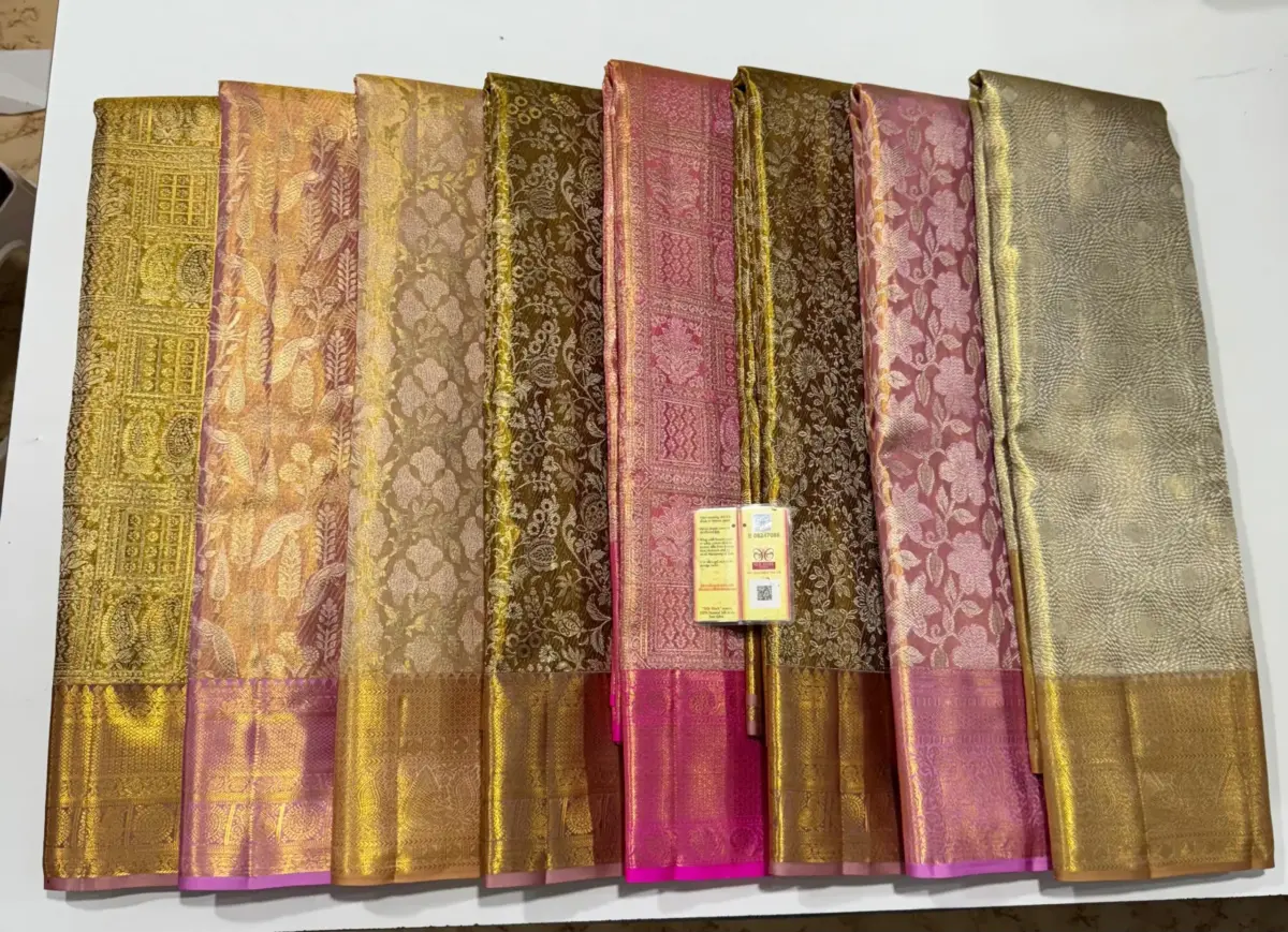 Timeless Beauty Handwoven Tissue Silk Saree for Grand Bridal Looks