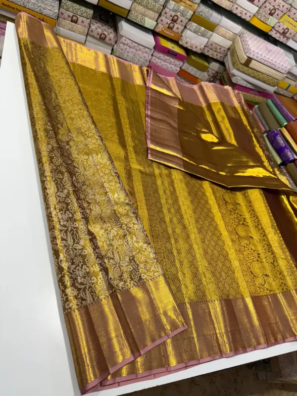 Timeless Beauty Handwoven Tissue Silk Saree for Grand Bridal Looks