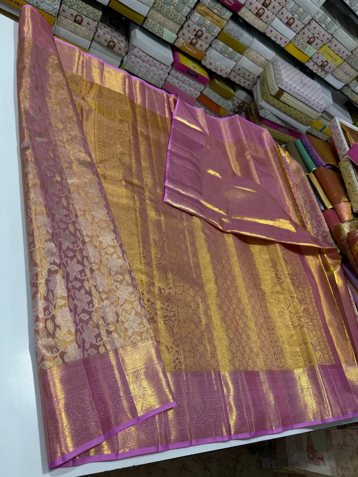 Timeless Beauty Handwoven Tissue Silk Saree for Grand Bridal Looks 4