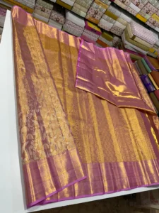 Timeless Beauty Handwoven Tissue Silk Saree for Grand Bridal Looks 5