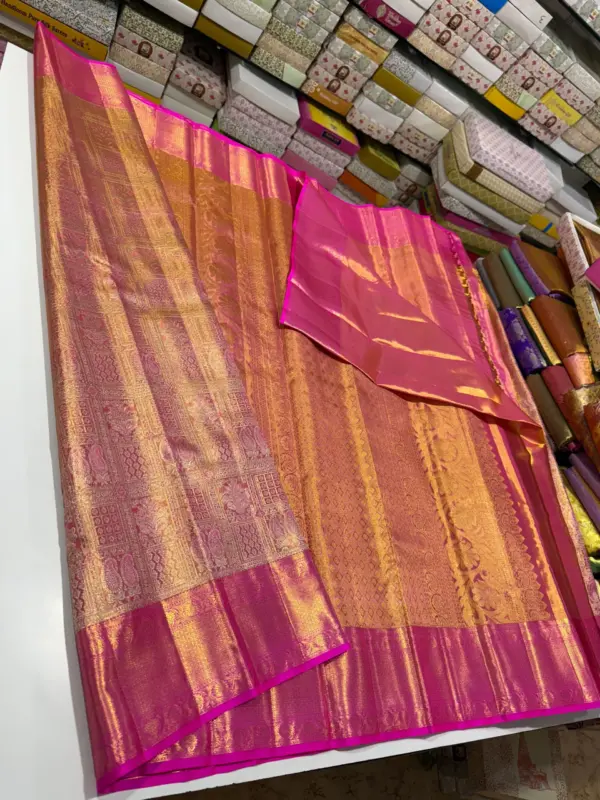 Timeless Beauty Handwoven Tissue Silk Saree for Grand Bridal Looks