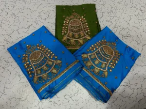 Trendy Bell Design Beads Aari Work Blouse 4