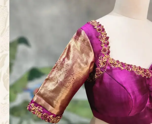 Latest Rani Pink Wedding Maggam Work Blouse Perfect for Engagement & Bridal Wear