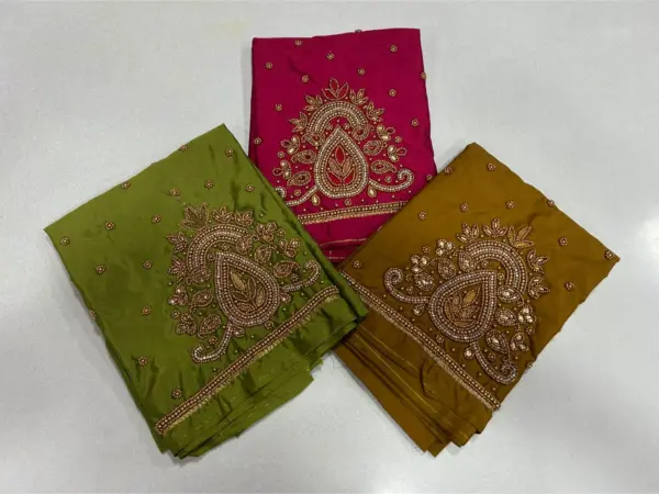 Buy Online Badam Design Pink Colour Aariwork Blouse at Best Prices Premium Quality & Custom Fit