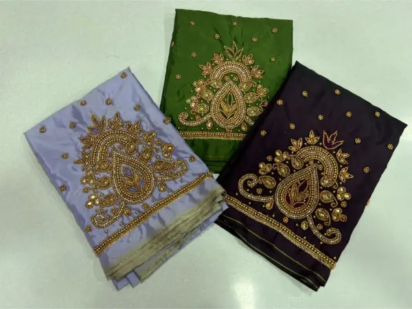 Buy Online Badam Design Pink Colour Aariwork Blouse at Best Prices Premium Quality & Custom Fit